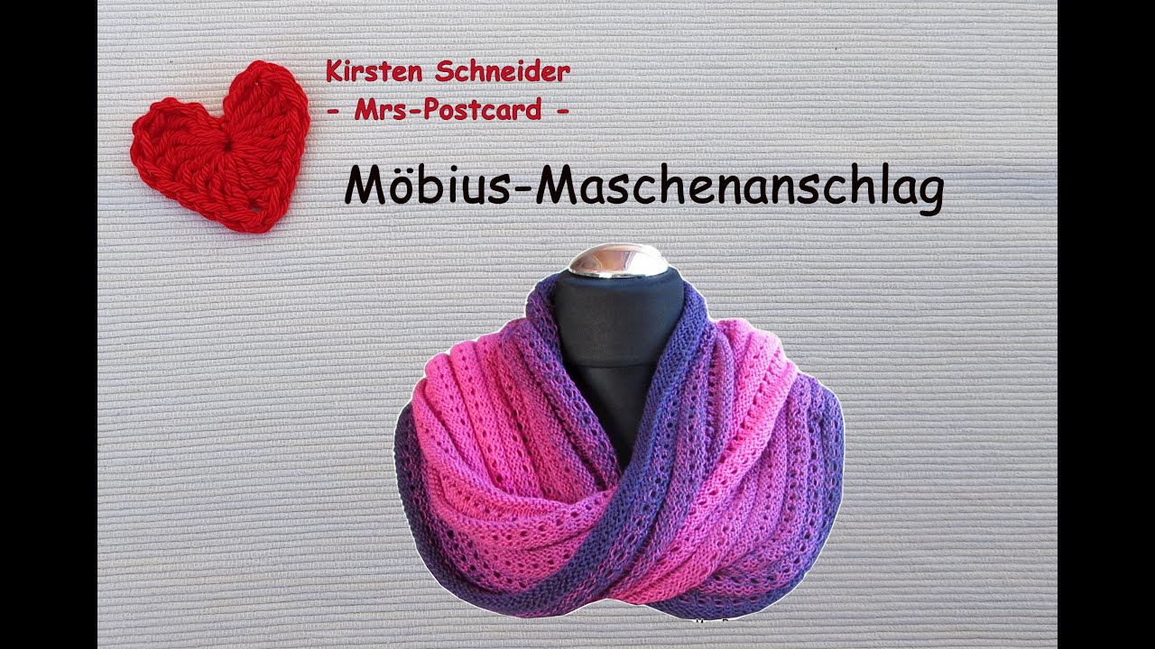 Möbius Maschenanschlag stricken