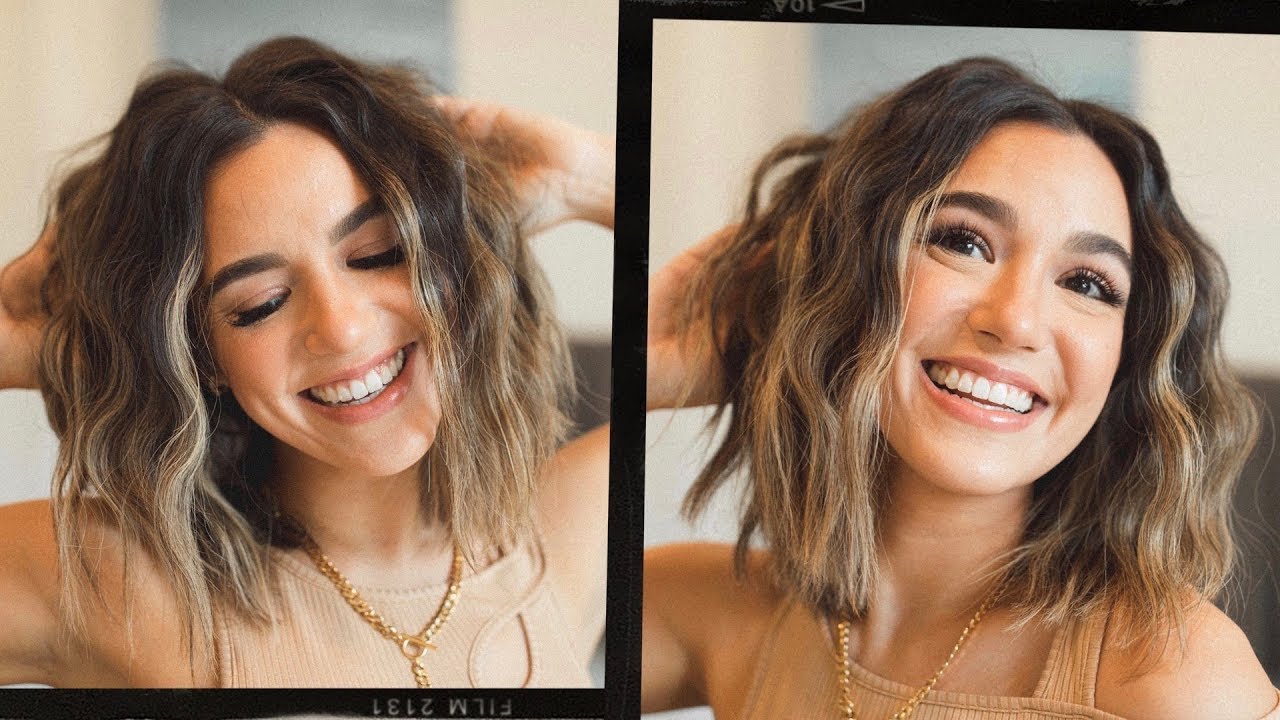 CRIMPED BEACHY WAVES ON SHORT HAIR! | 2020