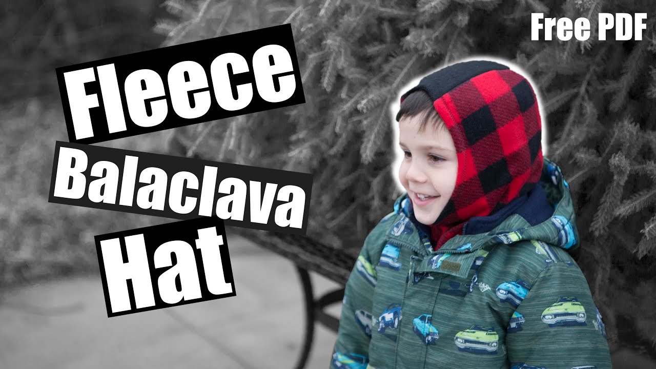 Fleece Winter Balaclava Hat - Sewing Free Pattern