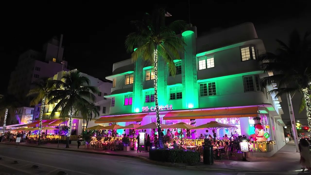 Miami South Beach: Ocean Drive Night Walk | Art Deco Neon Symphony
