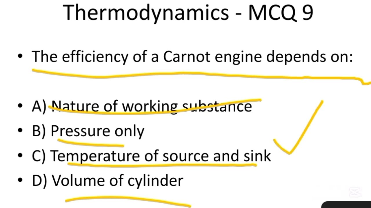 Thermodynamics 10 mcqs with explanation 