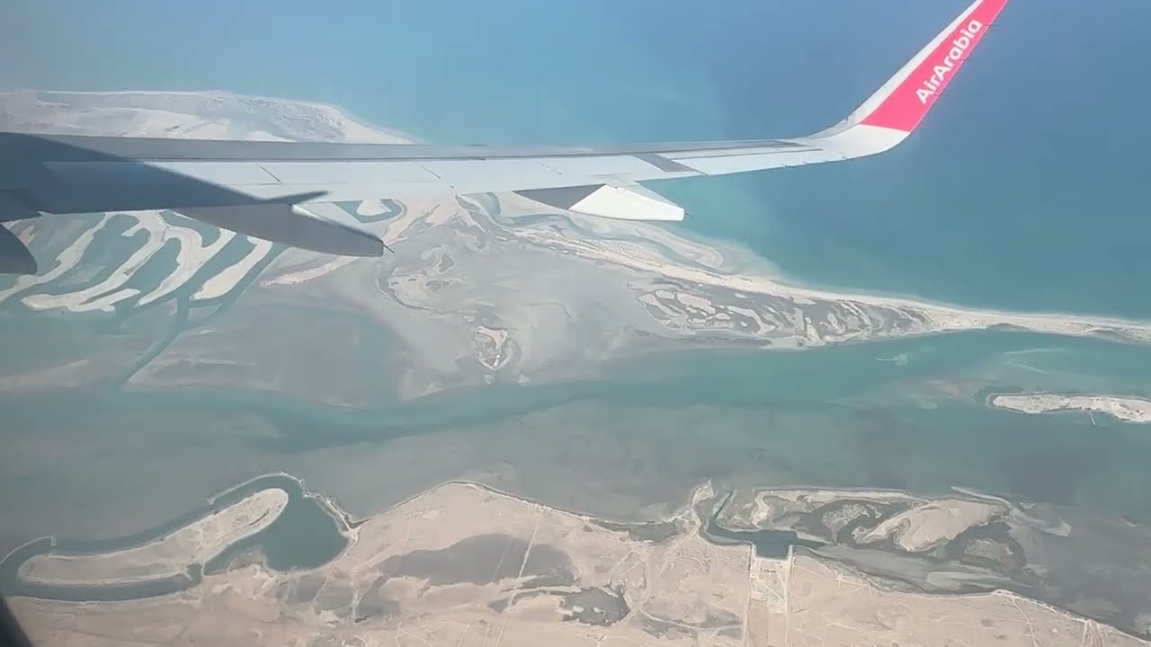 New Route Air Arabia Flight landing to Sharjah Airport | Flight landing and takeoff #airarabia