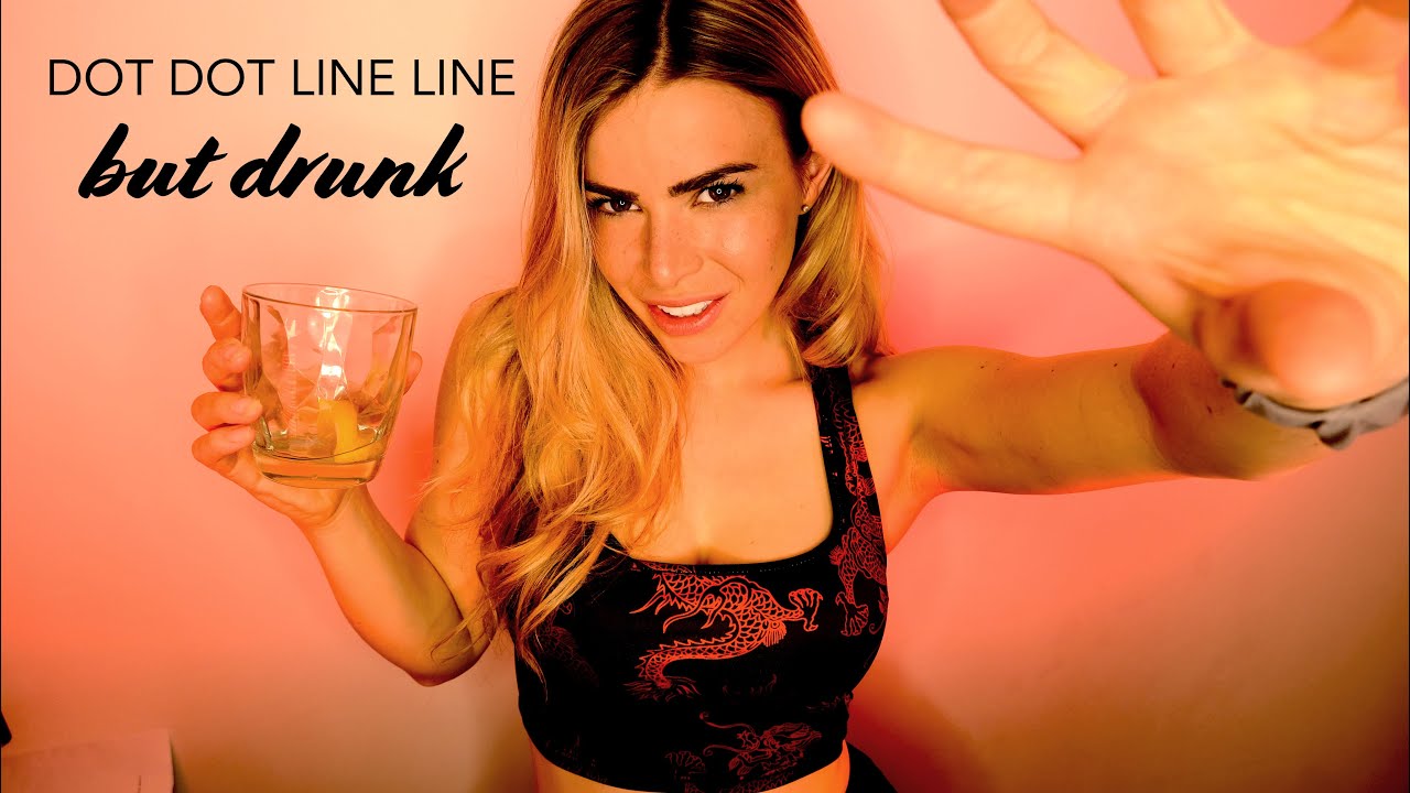 ASMR DOT DOT LINE LINE SPIDERS CRAWLING UP YOUR SPINE (drunk ASMR)