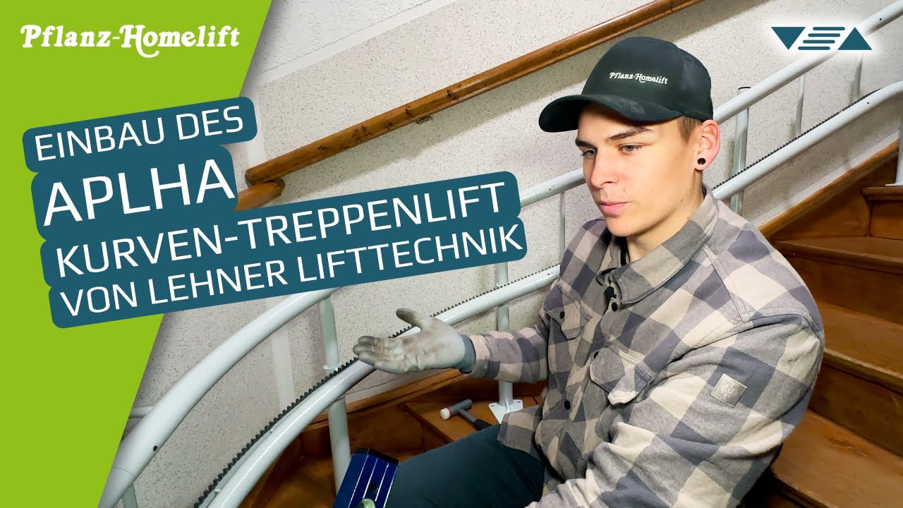 Alpha - Treppenlift Einbau ▽△ der Kurven-Treppenlift von Lehner Lifttechnik
