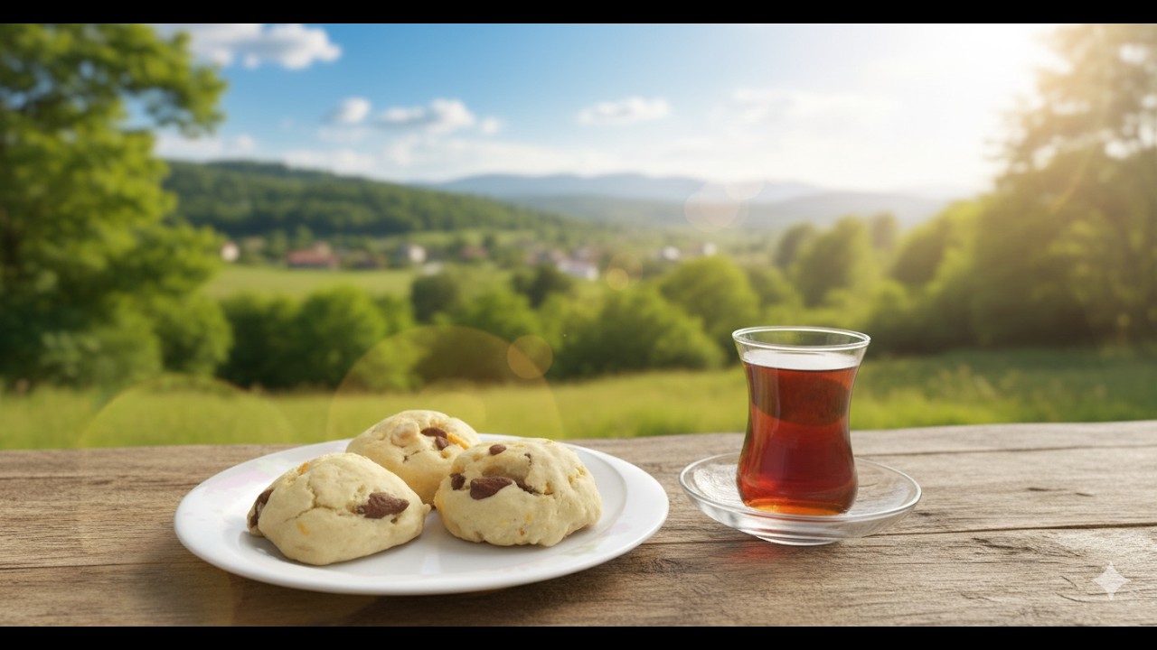 Köy Hayatında Tatlı Bir Mola | Portakallı Bademli Kurabiye🍪🍊☕