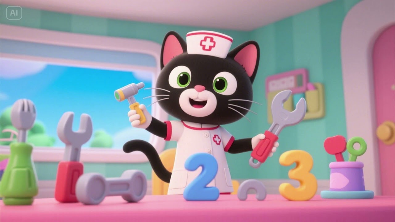Nurse Kitty&rsquo;s Number Tools Song 🐱🩺🔢 | Nursery Rhymes & Kids Songs