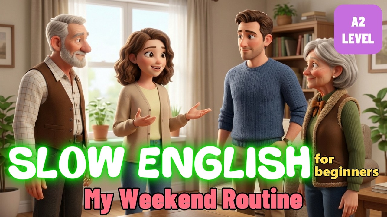 My Weekend Routine | Easy English Listening Lessons (A2 Level)
