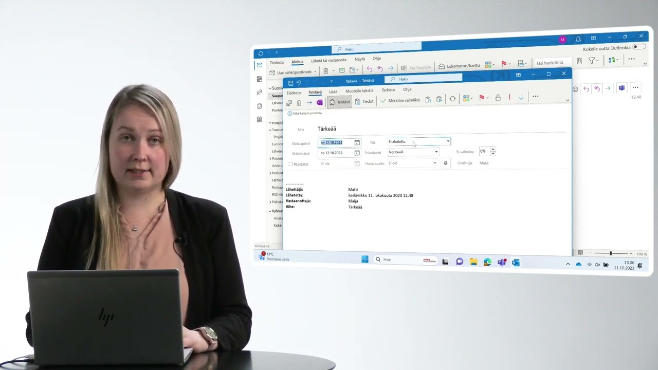 Opetusvideo 41: Outlook käyttövinkit