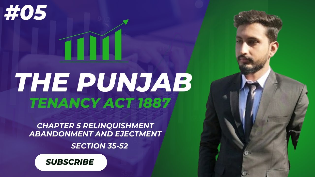 The Punjab tenancy act 1887 | lecture 5 relinquishment abandonment and ejectment| section 35-52