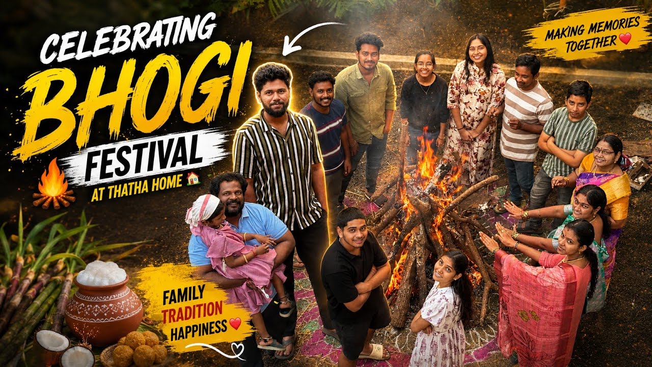 Bhogi Special Vlog | Burning the Old, Welcoming New Beginnings #ridewithvinnu #pongalvlog #bhogi