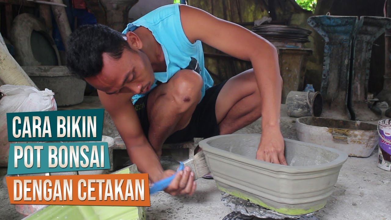 Cara Membuat Pot Bonsai Dengan Cetakan Fiber Bersama Mas Aris Dari Pleret, Bantul, Yogyakarta