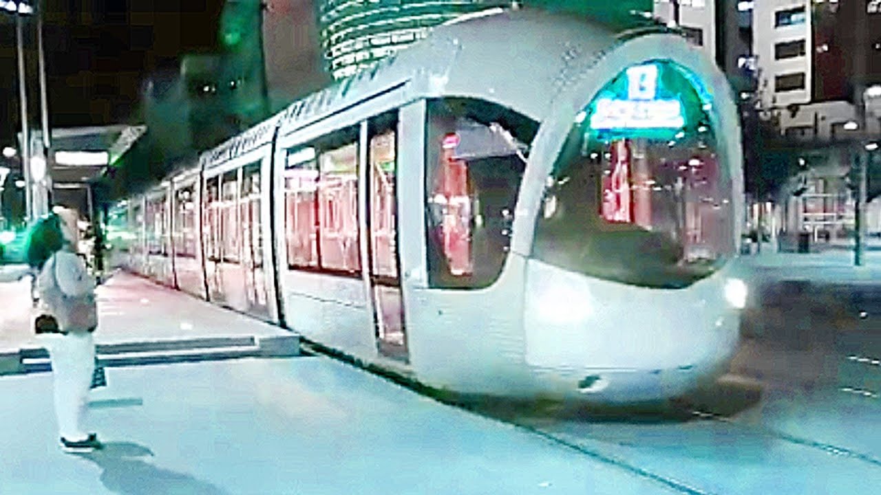 T C L group  Rhonexpress & T 3 Tramway Lyon at night 8.00 pm( tramway de nuit)  2020/10/31 #-#-$