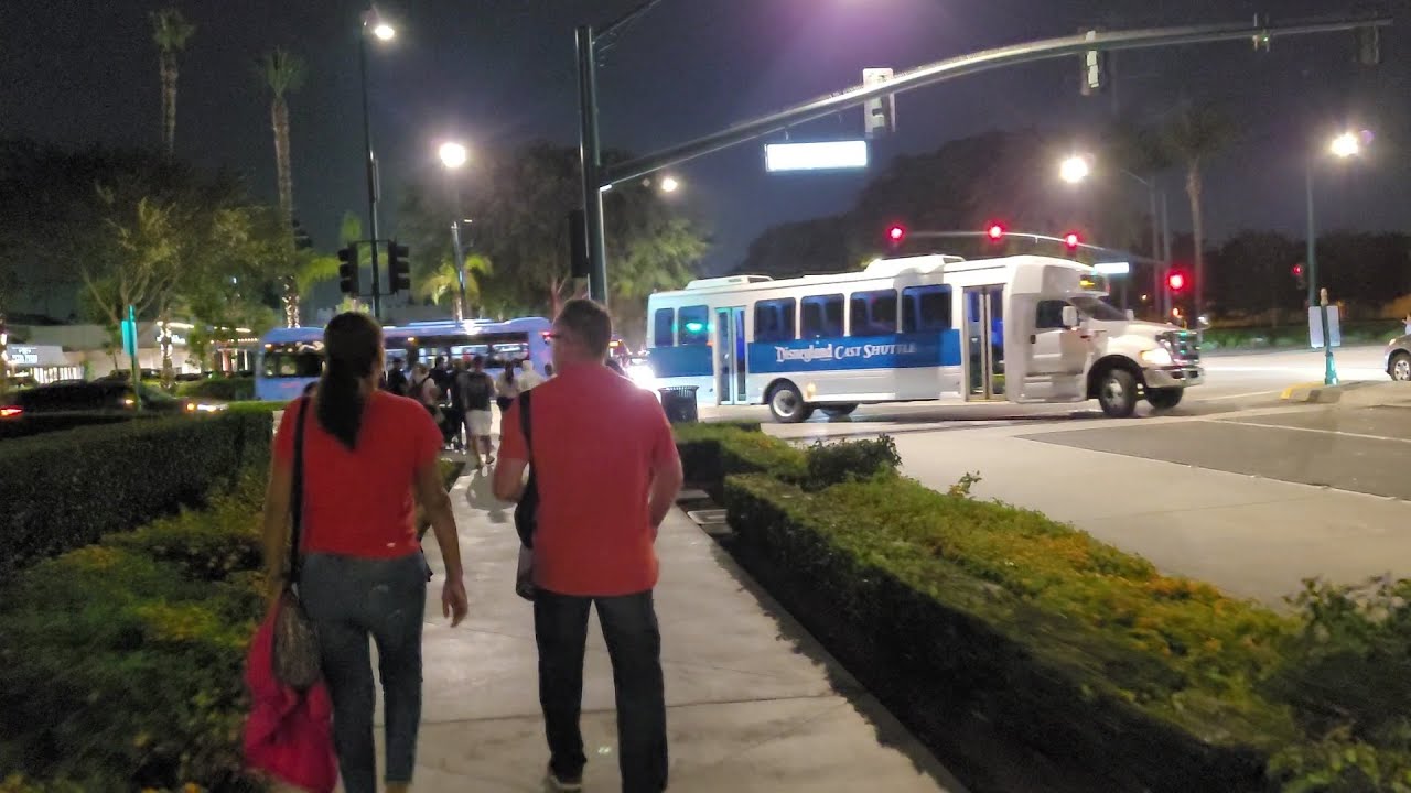 Midnight walking tour of Harbor Boulevard at Disneyland in Anaheim California