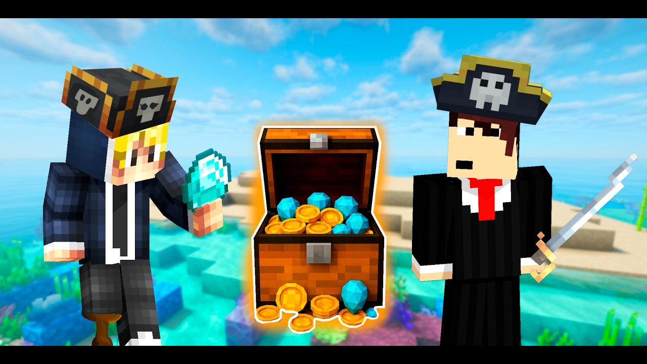 Я СТАЛ ПИРАТОМ В МАЙНКРАФТ И ИЩУ СОКРОВИЩЕ БЫСТРЕЕ ДРУГА!!!
