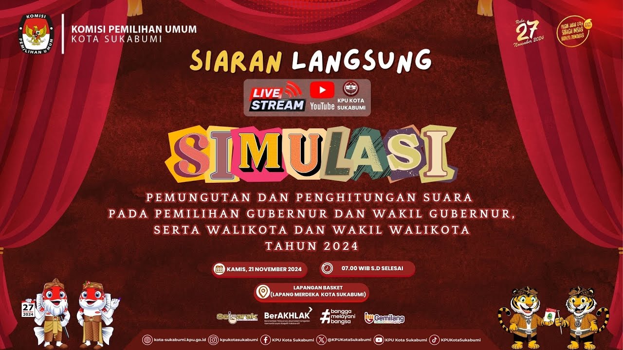🔴LIVE | Simulasi pemungutan dan penghitungan suara pada pilkada serentak tahun 2024