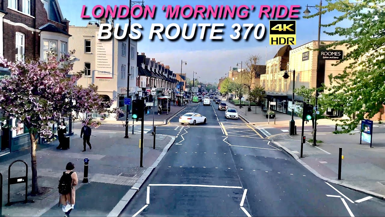 London Bus Ride - Early Morning - Route 370 - Lakeside Bus Station To Romford Station