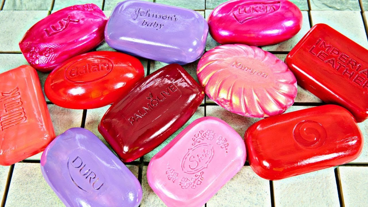 ASMR Soap/ cutting dry painted soap/ резка сухого крашенного мыла / 4K