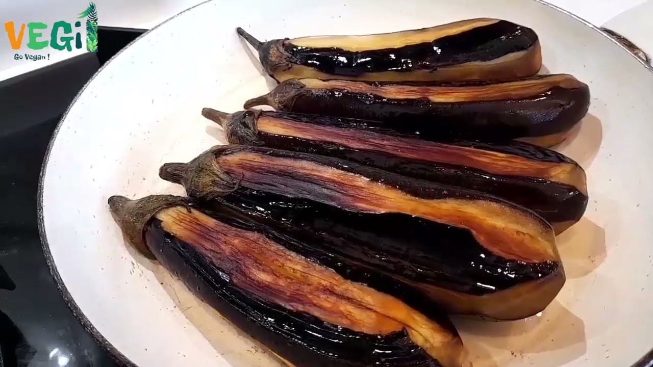 Iranian Vegetarian Stuffed Eggplant with Walnut and Pomegranate. Healthy Vegan food - Tasty and Easy