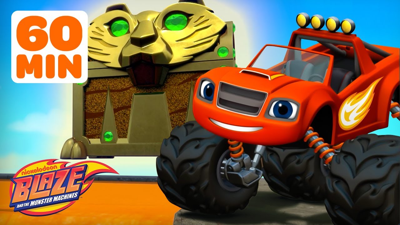 Blaze Races on a Treasure Track, Rollercoaster, & More Tracks! 🎢 | Blaze and the Monster Machines