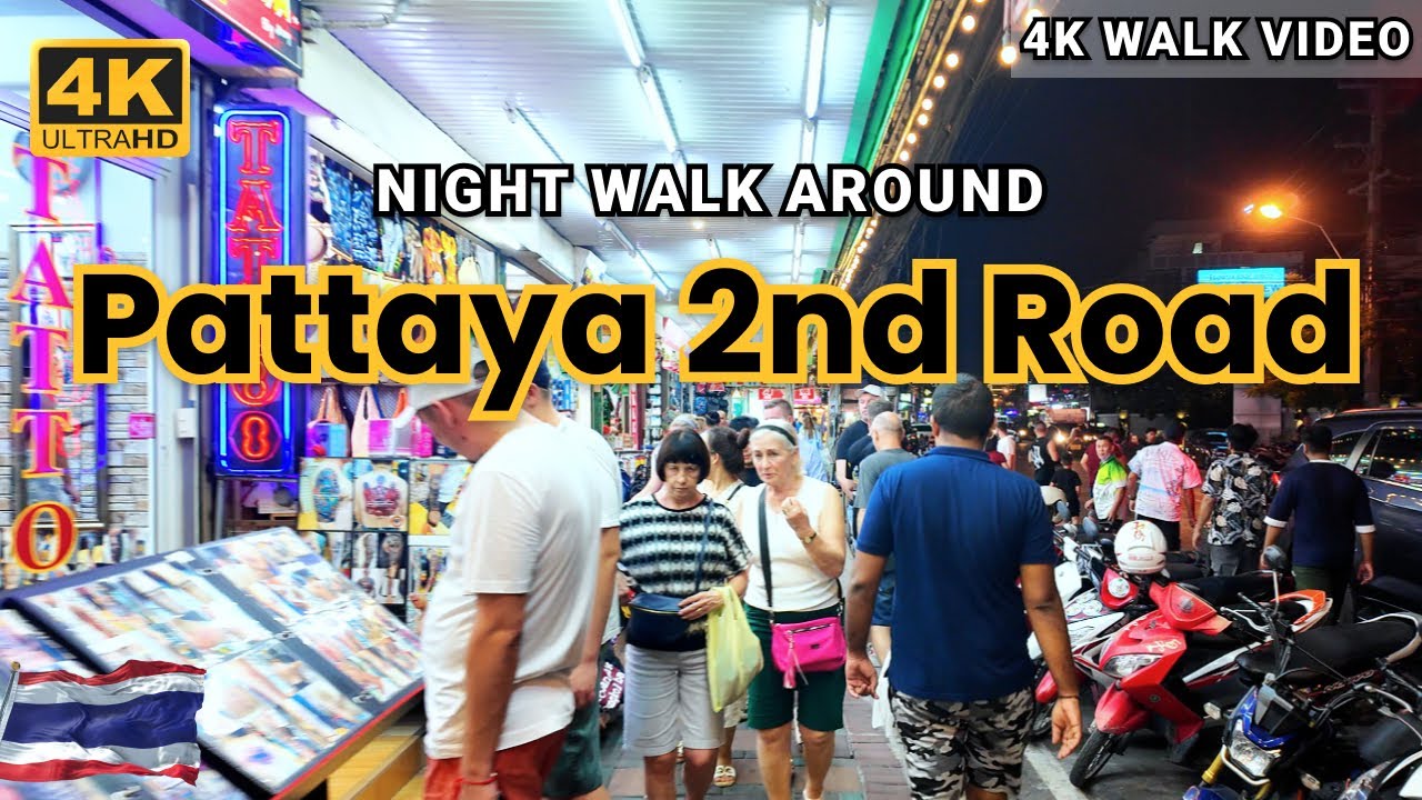 [4K HDR] Pattaya 2nd Road Night Walking Tour 2024 | Thailand Travel