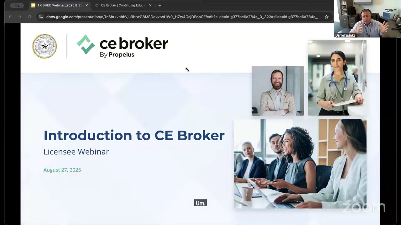 Introduction to CE Broker with the Texas Behavioral Health Executive Council