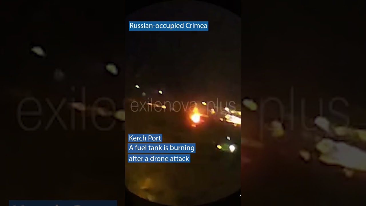 Something is burning in occupied Kerch