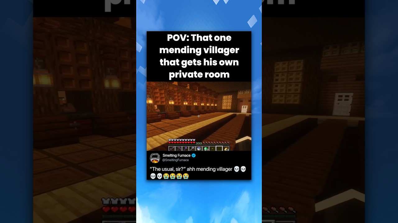 POV: That onemending villager that gets his own private room