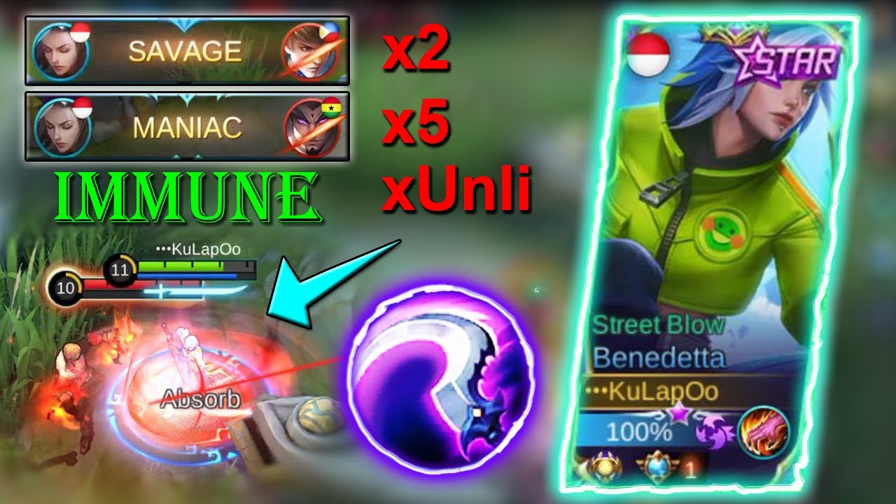 Benedetta Savage - Maniac - IMMUNE! all in One - MLBB