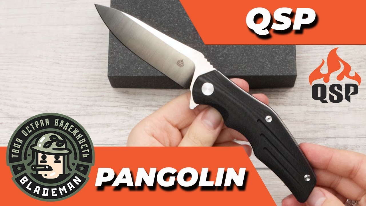 Нож QSP Pangolin, D2, G10 Black
