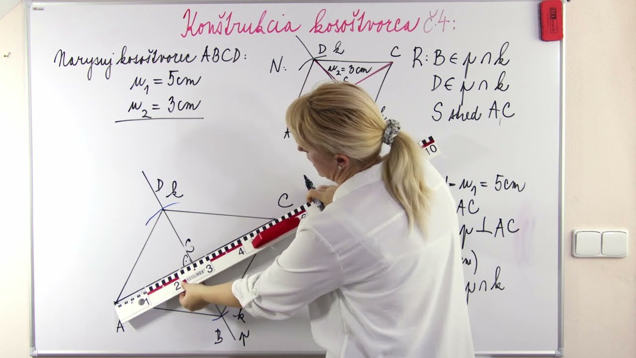 Matematika - konštrukcia kosoštvorca č.4.