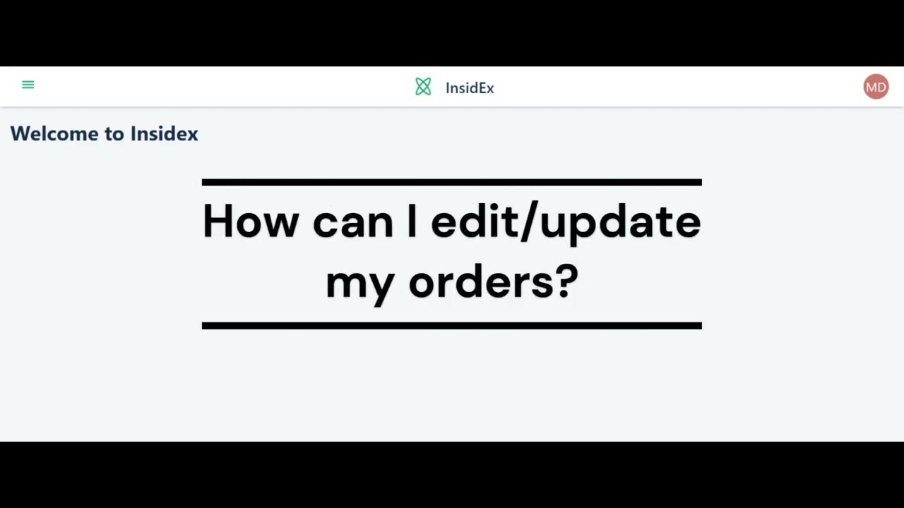 3. How can I edit/update my orders? - InsidEx - International Trade Management Web APP
