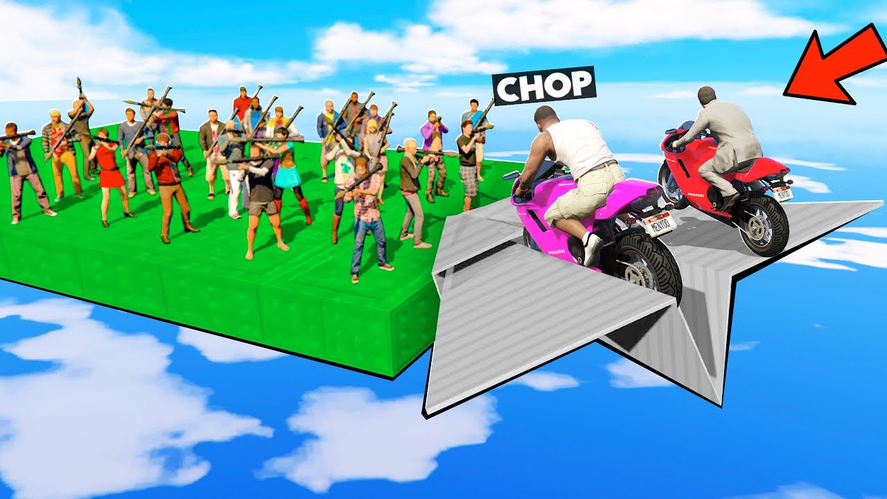 GTA 5 PARKOUR CHALLENGE WITH CHOP AND DESTROYING OTHERS