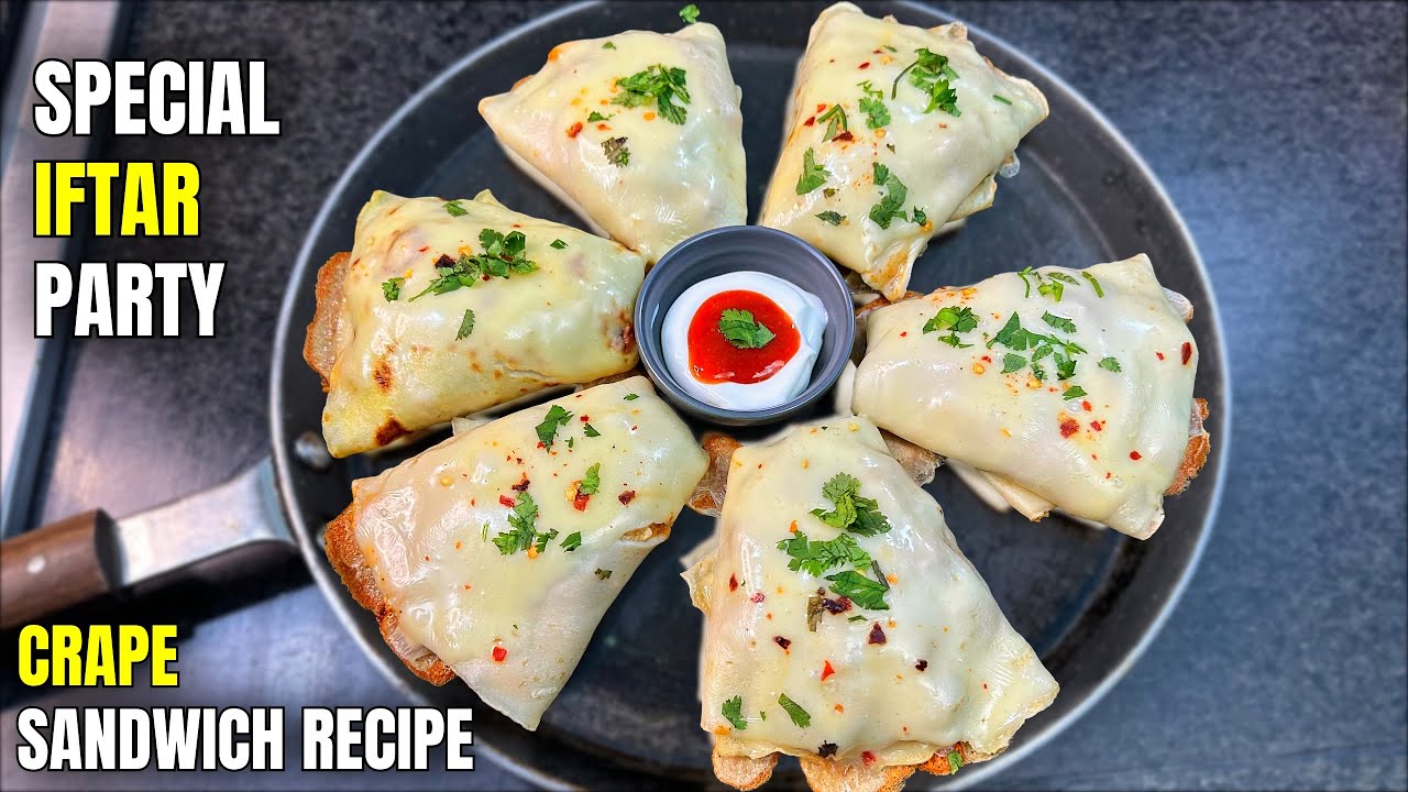 Iftar Special Creamy Chicken Crepe Sandwich Recipe, Delicious Ramzan Recipe by Cooking CH