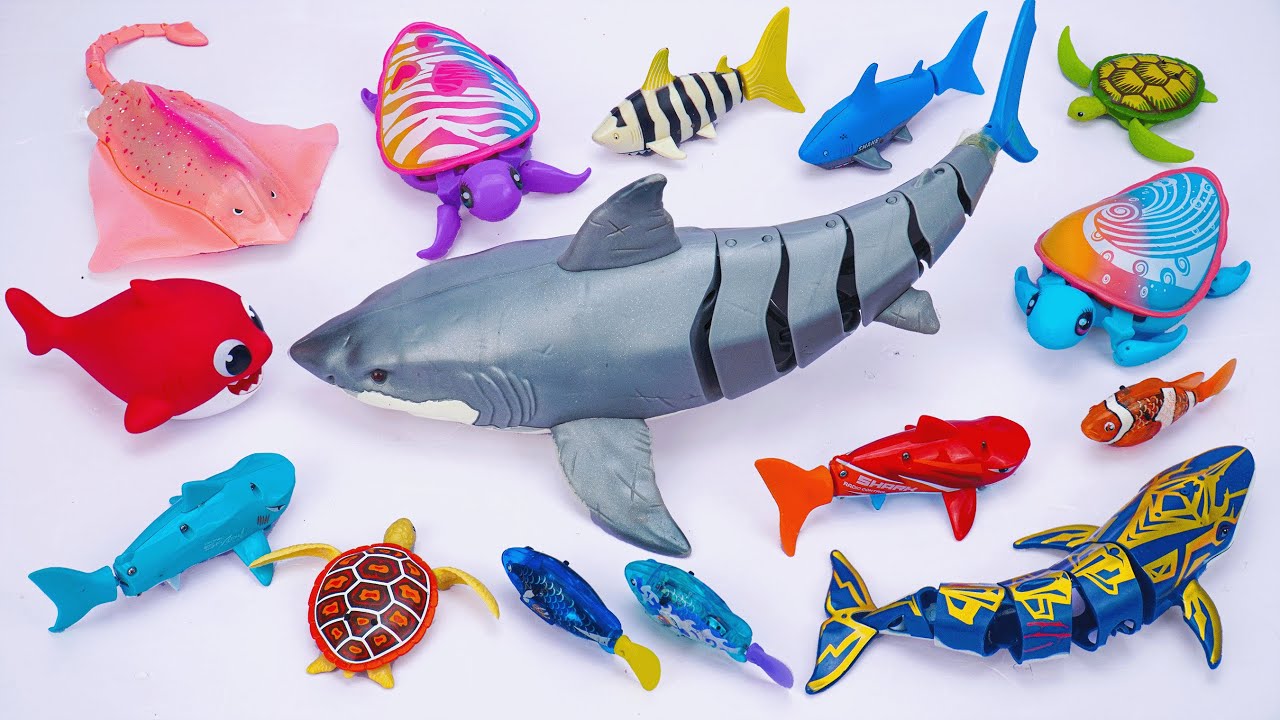 Ultimate Toys Collection, Satisfying Unboxing Light Robo Fishing Aquarium Playset