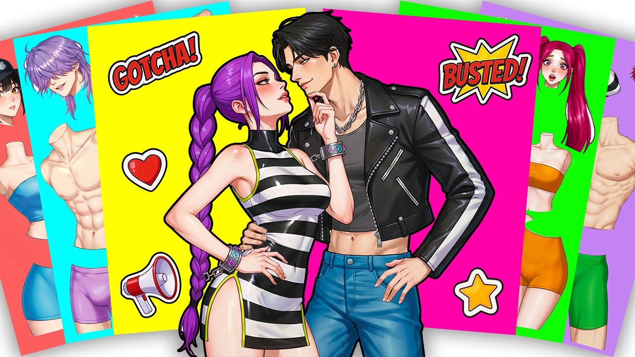 [🍓paper diy🍓] Caught in your trap 🕸️💖 HUNTRIX RUMI x SAJABOYS JINU | KPOP DEMON HUNTERS Sticker Book