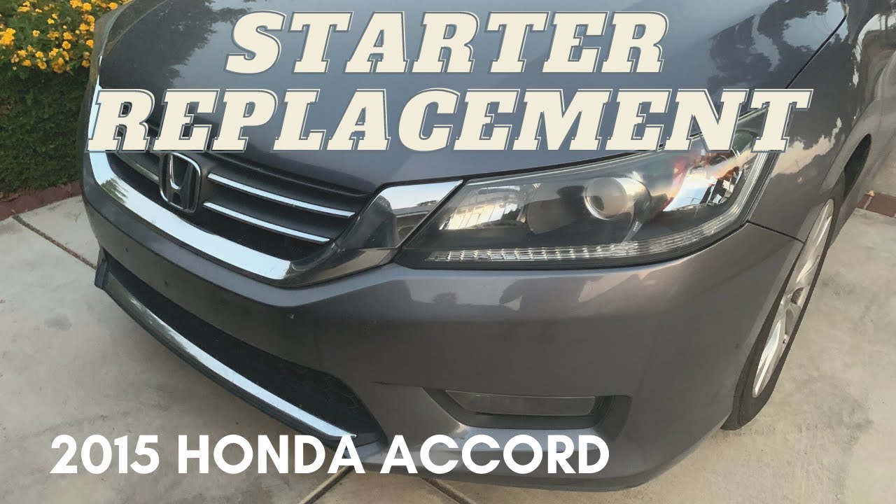 Замена стартера Honda Accord 2013-2016 годов выпуска.
