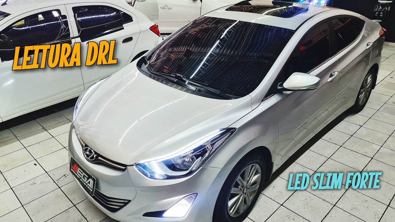 Elantra GLS 2015 Teto Solar Fita Led Apresentação DRL/Seta Sequencial + Led Ultra Slim H7/H7/H11