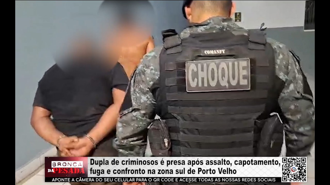 Dupla de criminosos é presa após assalto, capotamento, fuga e confronto na zona sul de Porto Velho