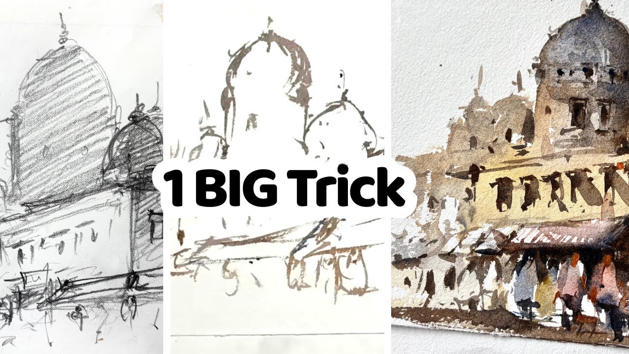 A Mind Blowing Technique to Paint Urban Architecture in Watercolor!