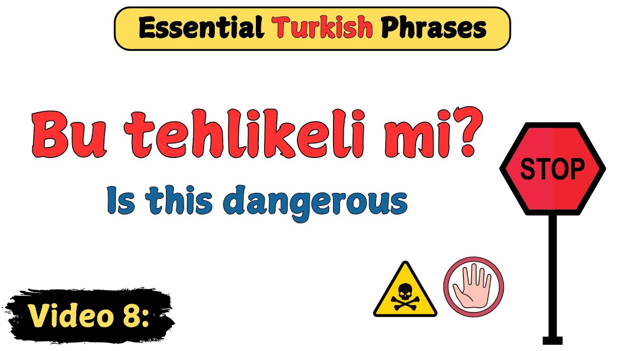 Turkish Video 8 - 25 Turkish Phrases for Emergencies and Tricky Situations! @LanguageAnimated