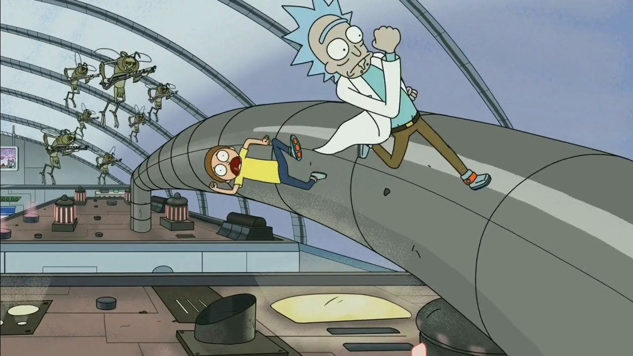Rick and Morty Interdimensional Customs Security Alert Chase