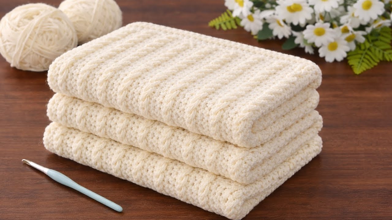 Beginners are here. 👌🏻Very easy to make. Very beautiful crocheted pattern baby blanket.