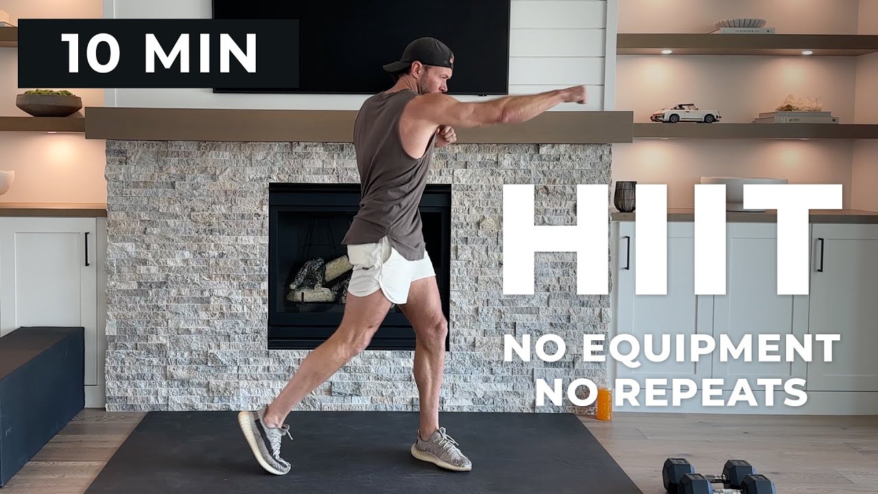 10 Min SWEATY HIIT Workout At Home | No Equipment - No Repeats
