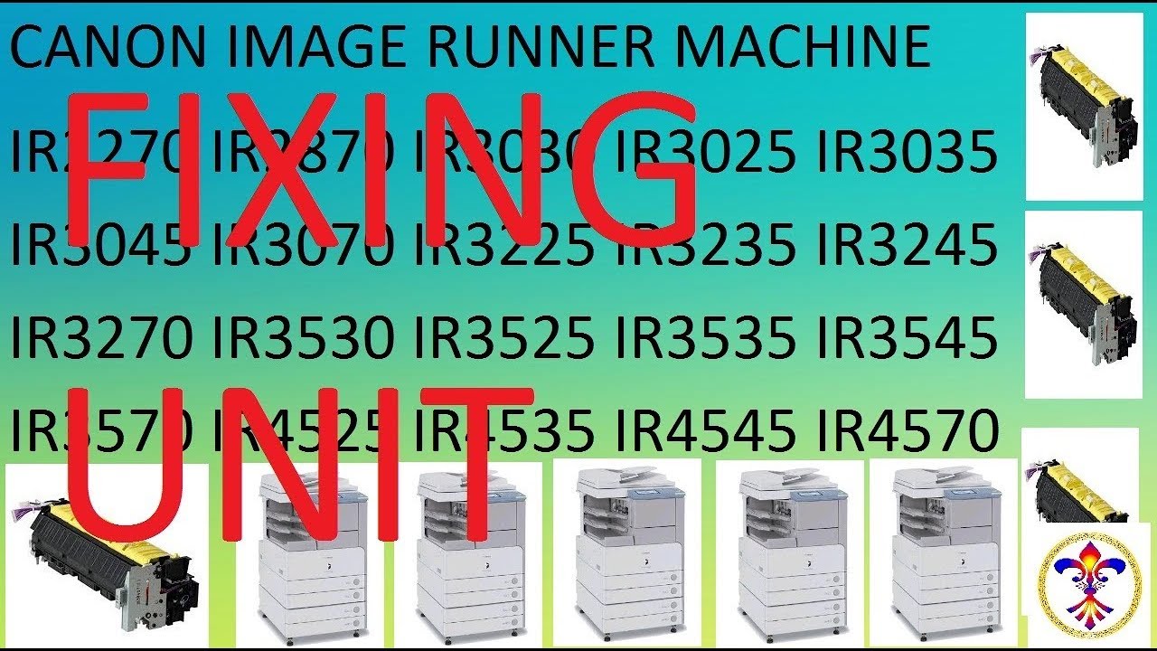 Canon ir3045,  ir3225 fixing unit repair E000,  E001 E002 E003 tiwari #CANON