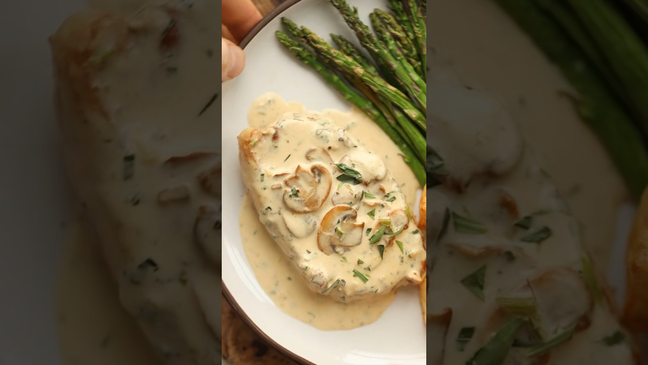 Creamy Tarragon Mushroom Pork Chops