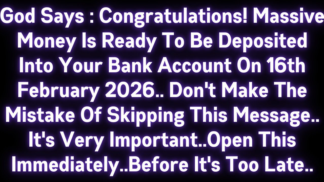 🤑🤑 GOD SAYS : CONGRATULATIONS! MASSIVE MONEY IS READY TO BE DEPOSITED INTO YOUR BANK ACCOUNT..