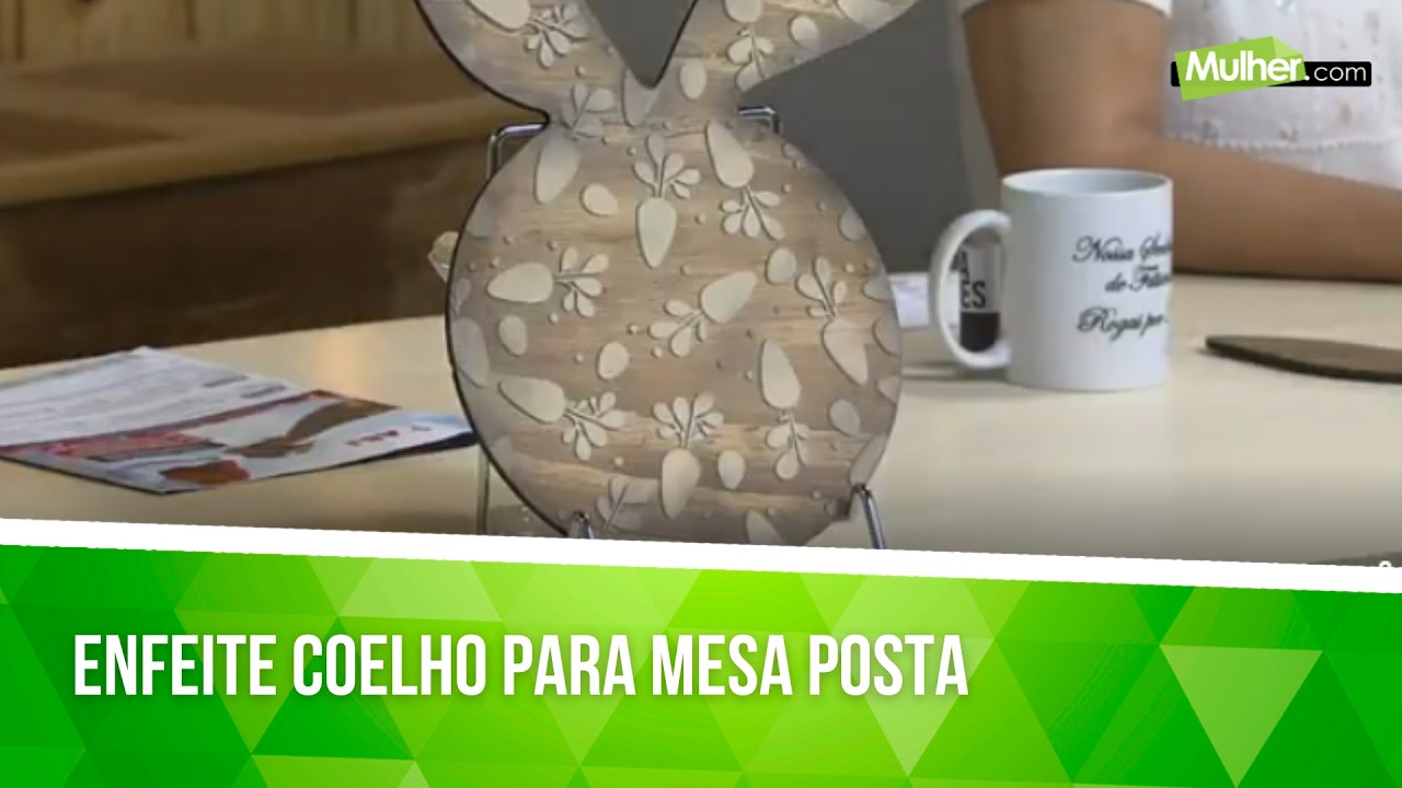 Enfeite coelho para mesa posta