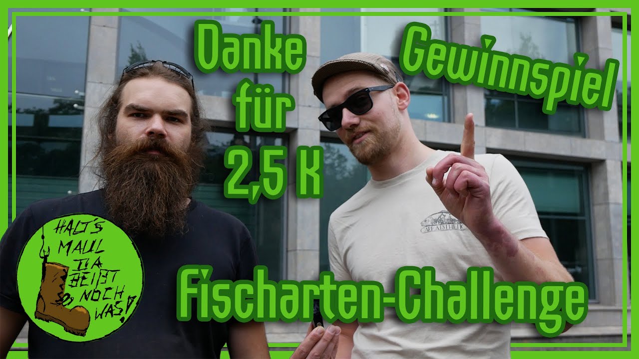 2.500 ABONNENTEN auf Youtube! Wir sagen DANKE und machen DIE Fischarten-Challenge + GEWINNSPIEL !!