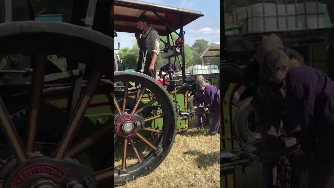WILL HALF A CHUFF DO IT? Coupling steam roller to a heavy trailer is hard work! They did it! #steam