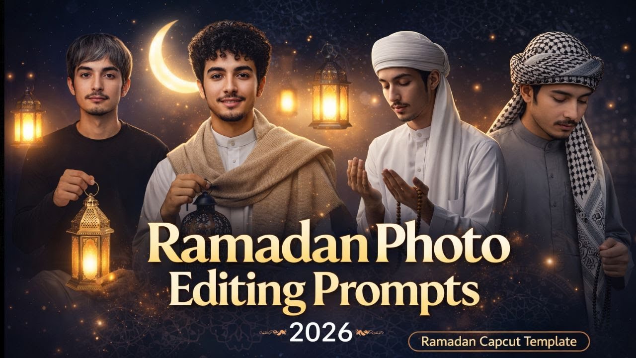 Islamic Photo Editing Prompts | Ramadan Photo Editing Prompts 2026 | Ramadan Capcut Template